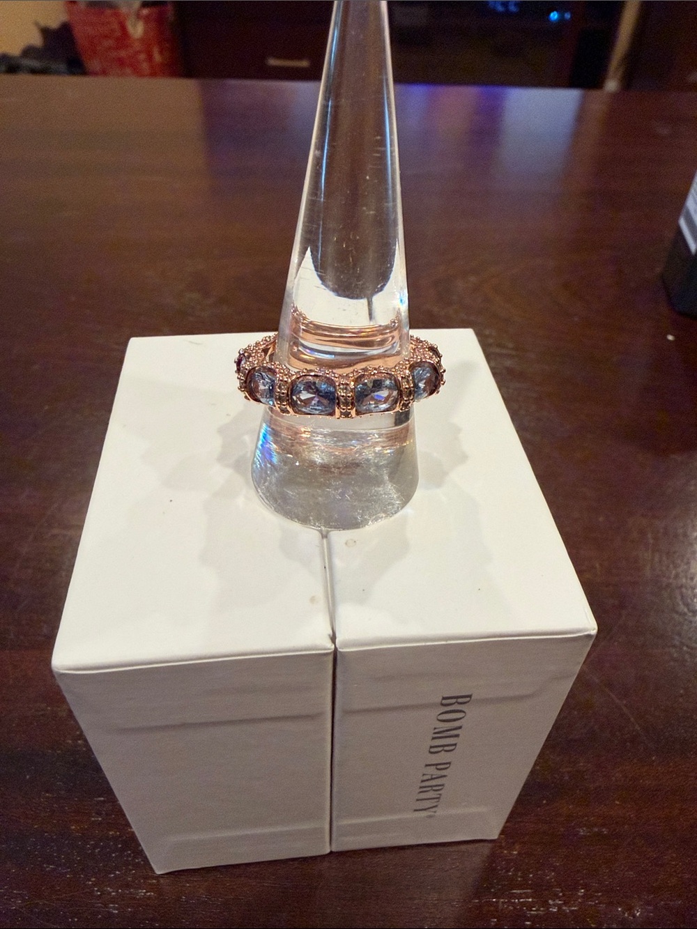 March 25: Rose Gold Aquamarine Band